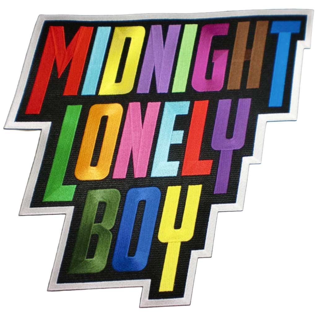 「MIDNIGHT LONELY BOYロゴ柄」オリジナルワッペン制作事例
