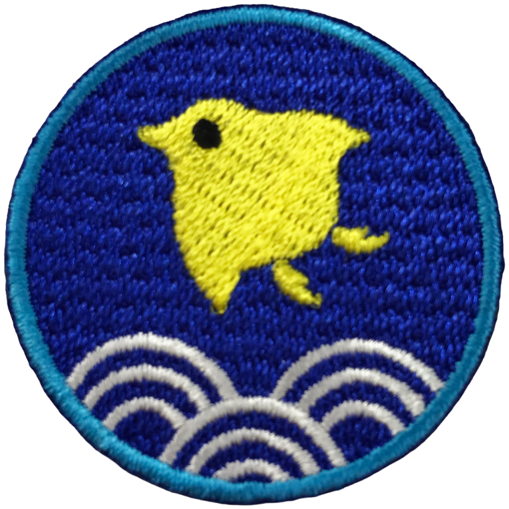 「波間のひよこモチーフ」オリジナルワッペン制作事例